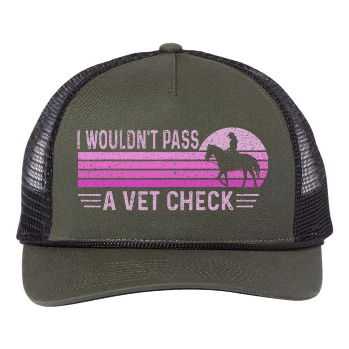 I WouldnT Pass A Vet Check Retro Vintage Retro Rope Trucker Hat Cap