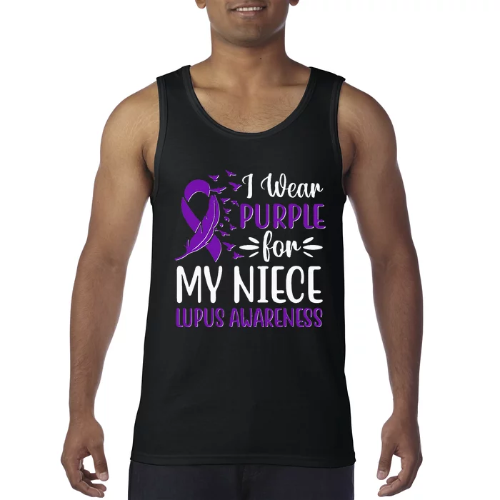 I Wear Purple For My Niece Lupus Awareness Tank Top