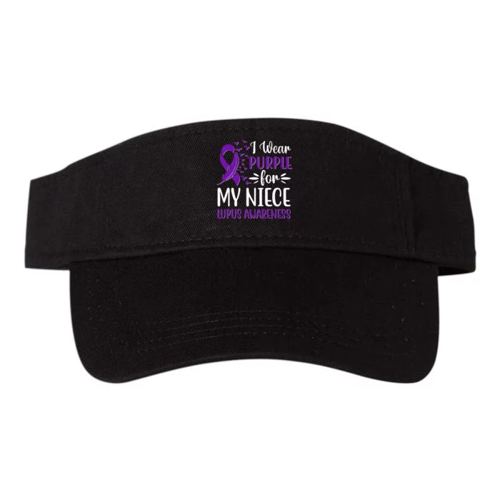 I Wear Purple For My Niece Lupus Awareness Valucap Bio-Washed Visor