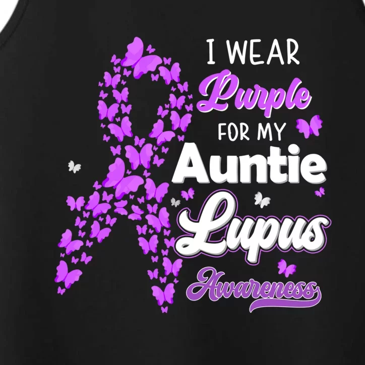 I Wear Purple For My Auntie Lupus Awareness Cool Gift Performance Tank