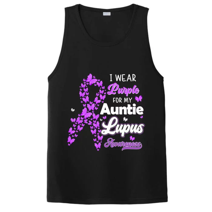 I Wear Purple For My Auntie Lupus Awareness Cool Gift Performance Tank