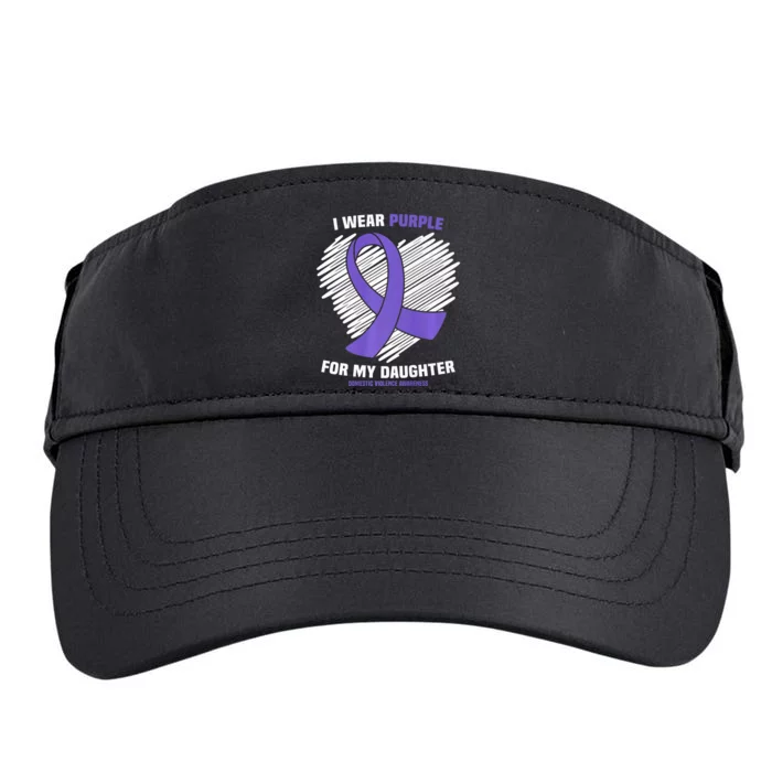 I Wear Purple For My Daughter Domestic Violence Awareness Adult Drive Performance Visor