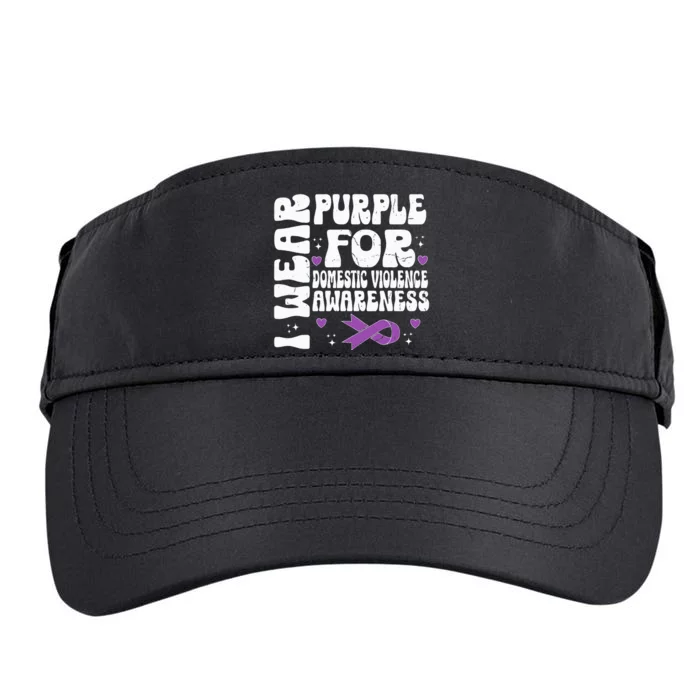 I Wear Purple Domestic Violence Awareness Adult Drive Performance Visor