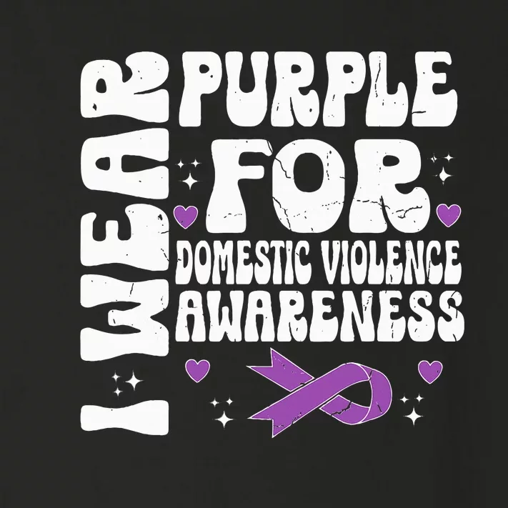 I Wear Purple Domestic Violence Awareness Toddler Long Sleeve Shirt