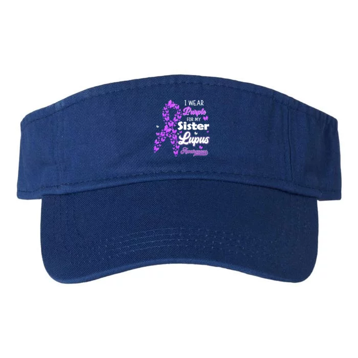 I Wear Purple For My Sister Lupus Awareness Great Gift Valucap Bio-Washed Visor