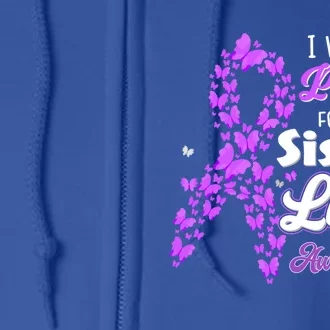 I Wear Purple For My Sister Lupus Awareness Great Gift Full Zip Hoodie