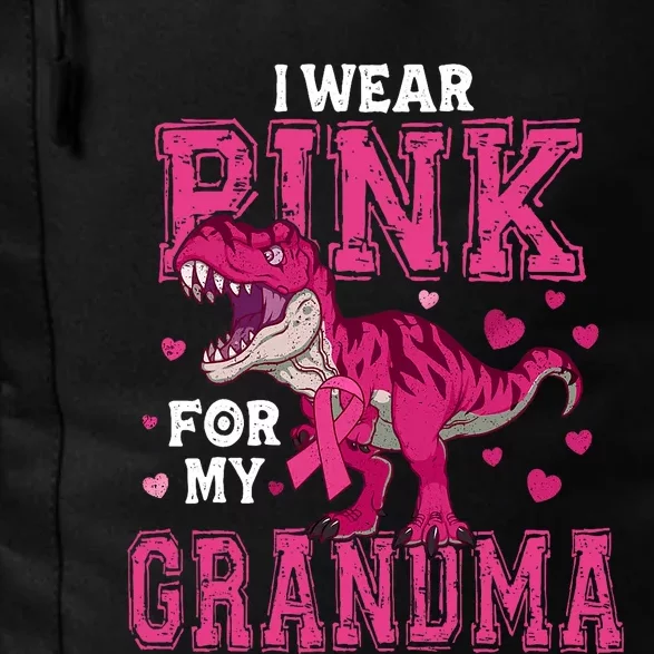 I Wear Pink For My Grandma Dinosaur Breast Cancer Awareness Daily Commute Backpack