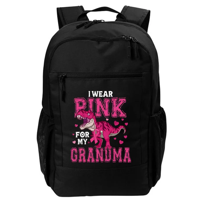 I Wear Pink For My Grandma Dinosaur Breast Cancer Awareness Daily Commute Backpack