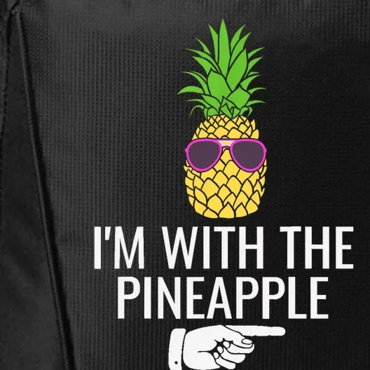 Im With Pineapple Funny Pineapple Halloween Costume City Backpack