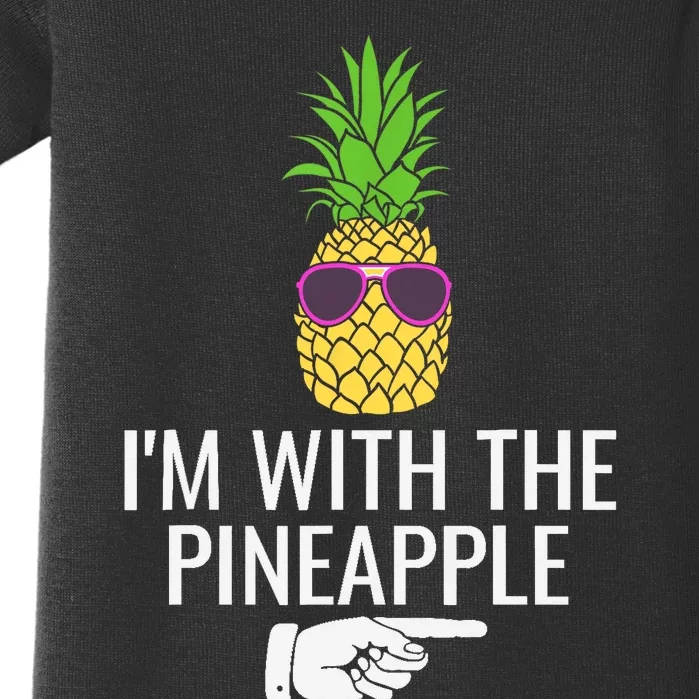 Im With Pineapple Funny Pineapple Halloween Costume Baby Bodysuit