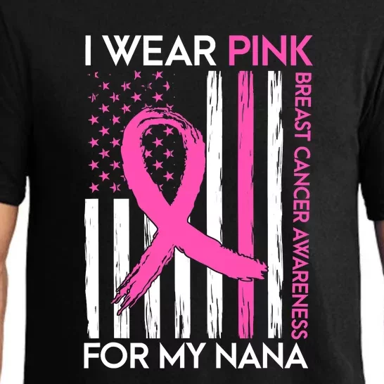 I Wear Pink For My Nana Grandma Breast Cancer Awareness Pajama Set