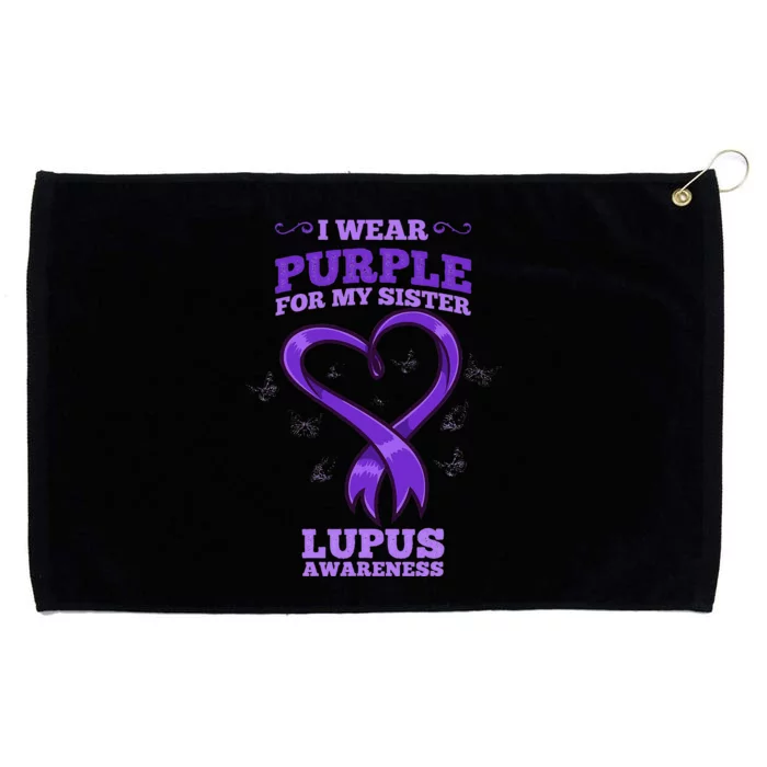 I Wear Purple For My Sister Lupus Awareness Grommeted Golf Towel