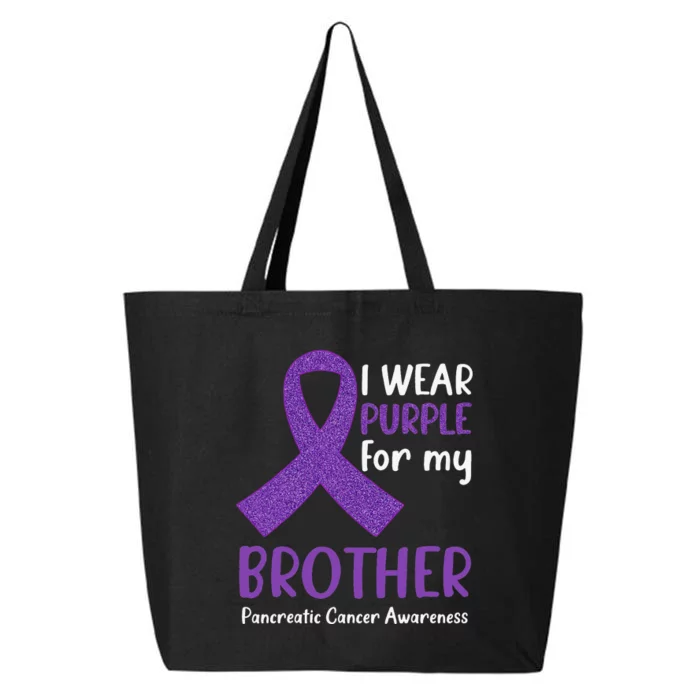 I Wear Purple For My Brother Pancreatic Cancer Awareness Fun 25L Jumbo Tote