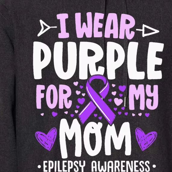 I Wear Purple For My Mom Mother Epilepsy Awareness Month Premium Hoodie