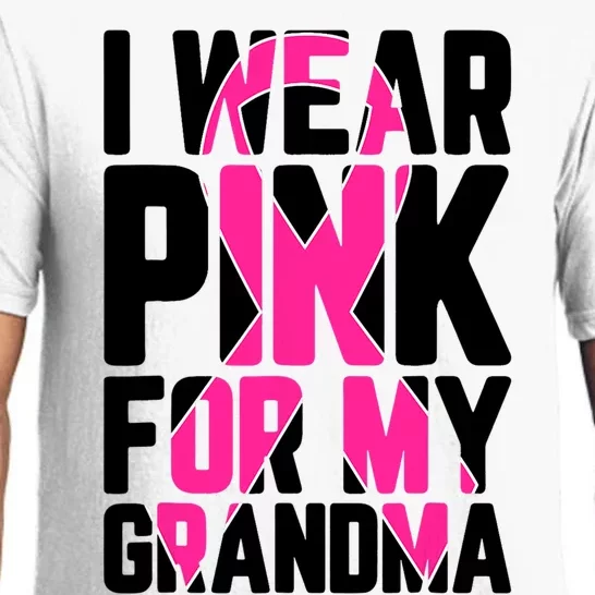 I Wear Pink For My Grandma Breast Cancer Awareness Supporter Pajama Set