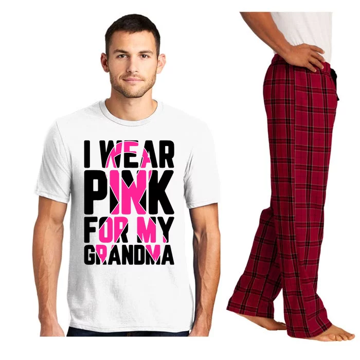 I Wear Pink For My Grandma Breast Cancer Awareness Supporter Pajama Set