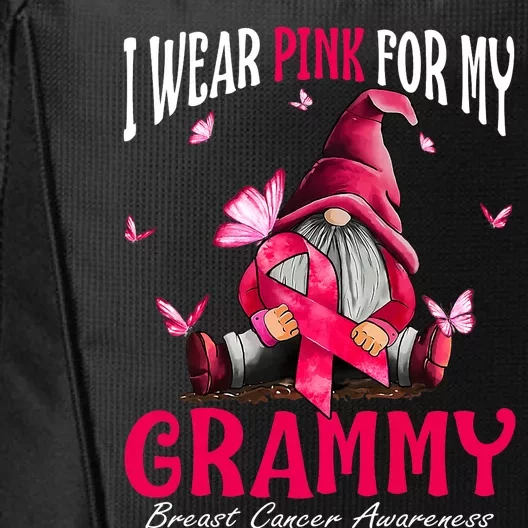 I Wear Pink For My Grammy Breast Cancer Awareness Gnomes City Backpack