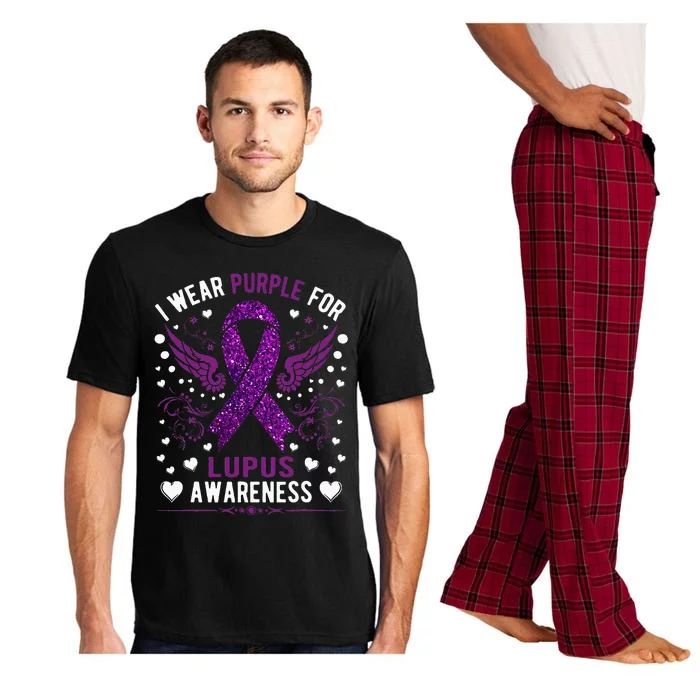 I Wear Purple For Lupus Awareness Pajama Set