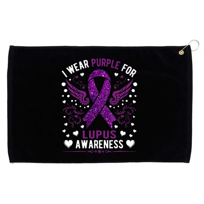 I Wear Purple For Lupus Awareness Grommeted Golf Towel