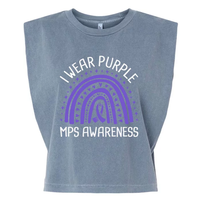 I Wear Purple MPS Awareness Garment-Dyed Women's Muscle Tee