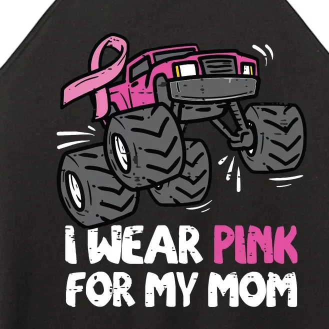 I Wear Pink For My Mom Monster Truck Breast Cancer Kids Boy Women’s Perfect Tri Rocker Tank