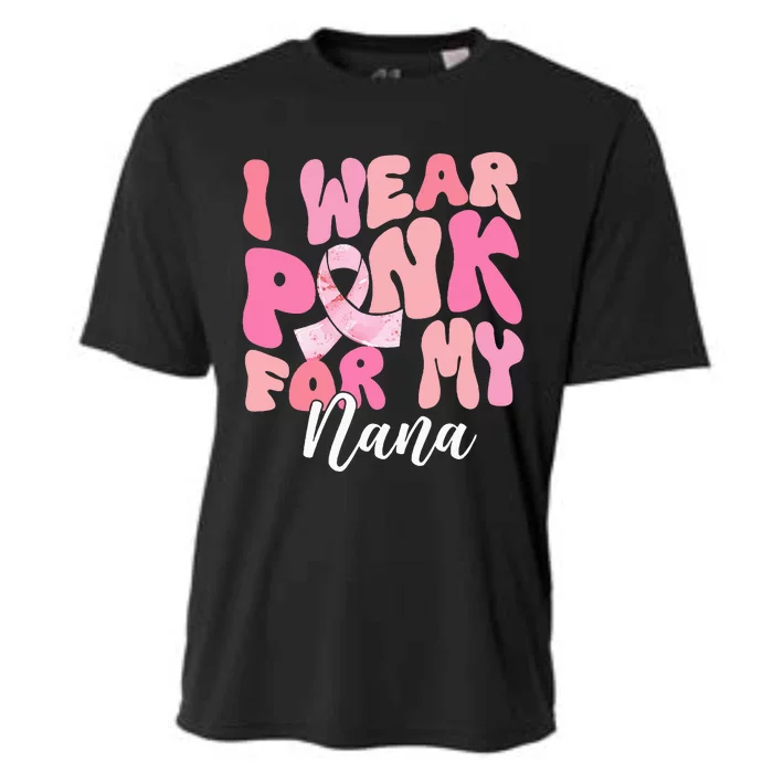 I Wear Pink For My Nana Breast Cancer Awareness Pink Ribbon Cooling Performance Crew T-Shirt