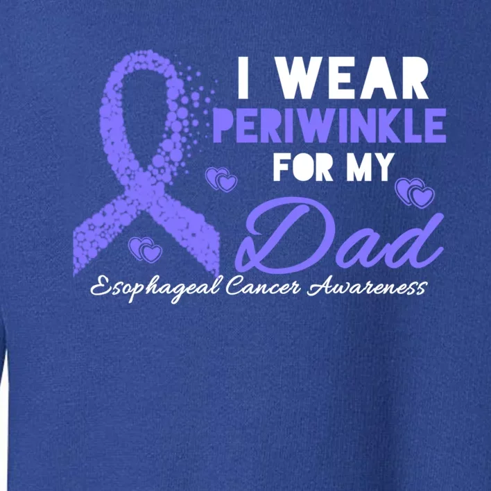 I Wear Periwinkle For My Dad Cute Gift Esophageal Cancer Awareness Meaningful Gi Toddler Sweatshirt