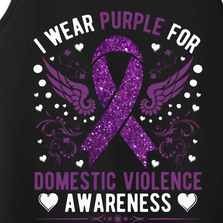 I Wear Purple For Domestic Violence Performance Tank