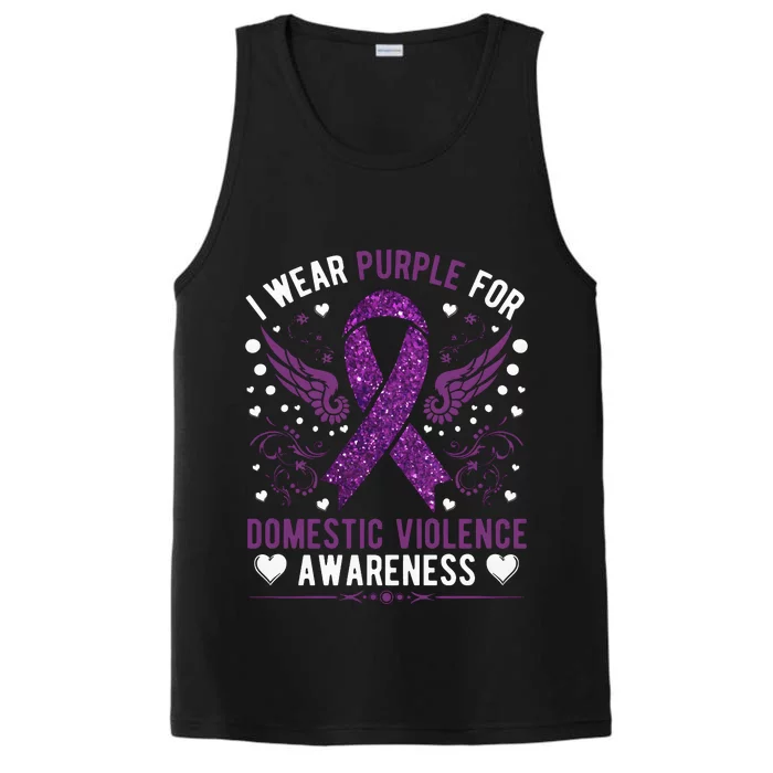 I Wear Purple For Domestic Violence Performance Tank