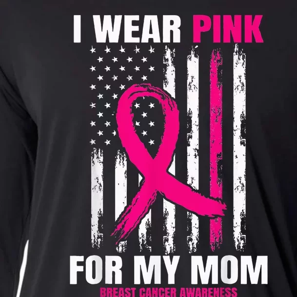 I Wear P.I.N.K For My Mom Breast Cancer Awareness Cooling Performance Long Sleeve Crew