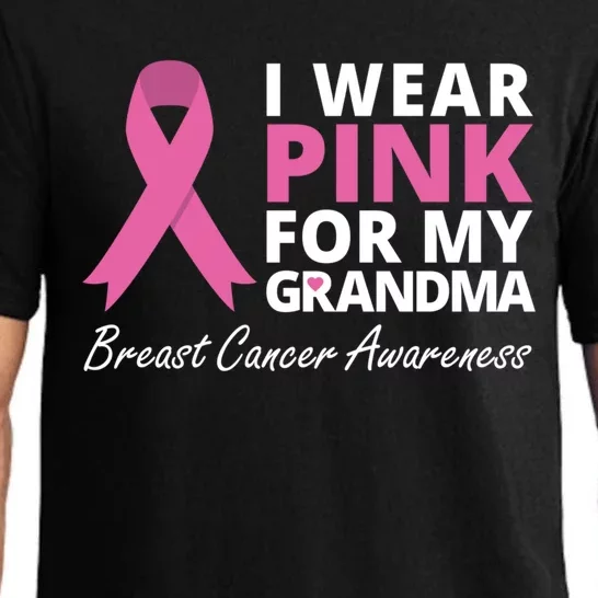 I Wear Pink For My Grandma Gift Ribbon Family Love Pajama Set