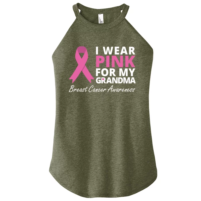 I Wear Pink For My Grandma Gift Ribbon Family Love Women’s Perfect Tri Rocker Tank