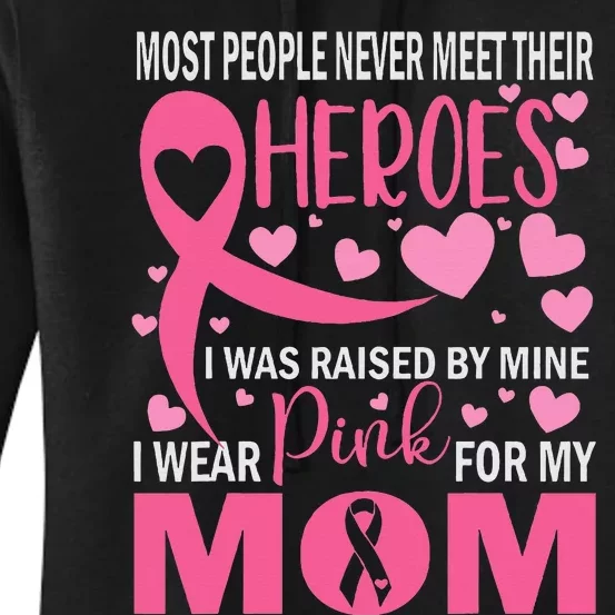 I Wear P.I.N.K For My Mom Breast Cancer Awareness Women's Pullover Hoodie