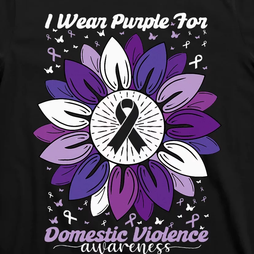 I Wear Purple For Domestic Violence Awareness Month T-Shirt