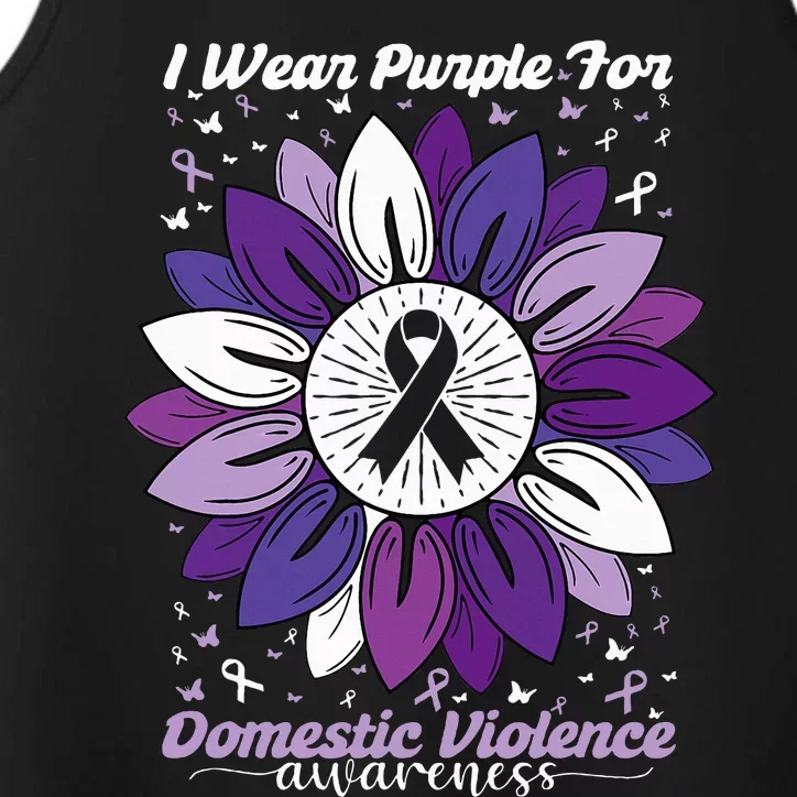 I Wear Purple For Domestic Violence Awareness Month Performance Tank