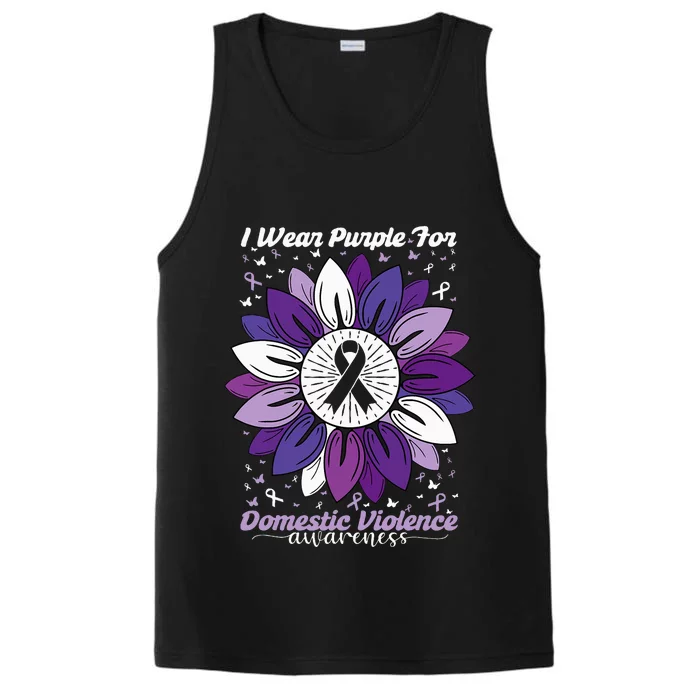 I Wear Purple For Domestic Violence Awareness Month Performance Tank