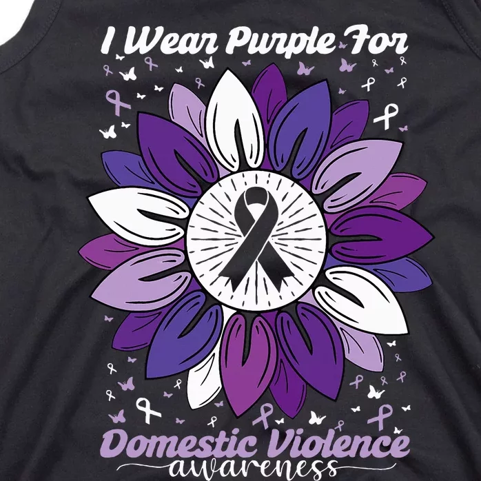 I Wear Purple For Domestic Violence Awareness Month Tank Top