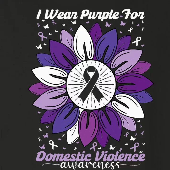 I Wear Purple For Domestic Violence Awareness Month Toddler Long Sleeve Shirt