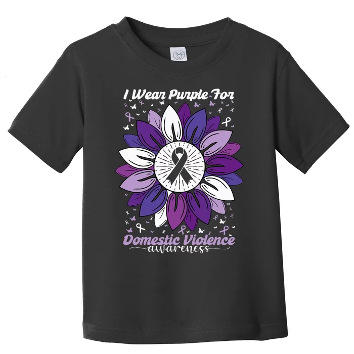 I Wear Purple For Domestic Violence Awareness Month Toddler T-Shirt