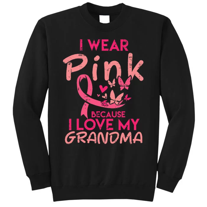 I Wear Pink Love My Grandma Breast Cancer Awareness Sweatshirt