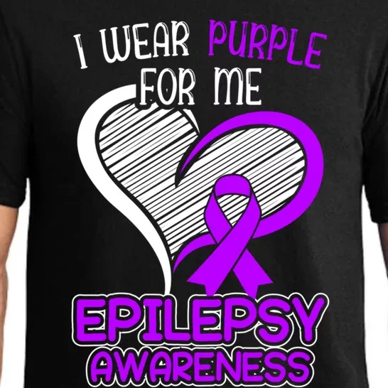 I Wear Purple For Me Epileptic Seizure Epilepsy Awareness Gift Pajama Set