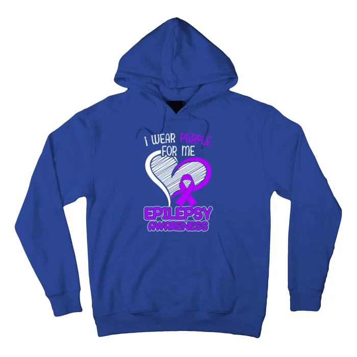 I Wear Purple For Me Epileptic Seizure Epilepsy Awareness Gift Hoodie