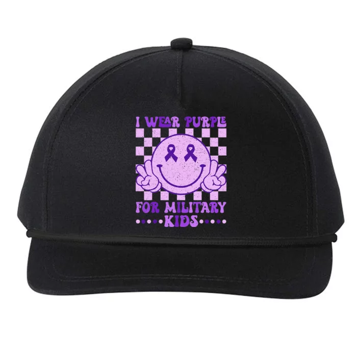 I Wear Purple For Military K.Ids Month Of The Military Child Snapback Five-Panel Rope Hat