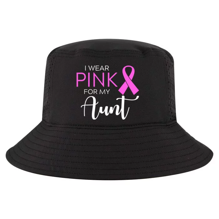 I Wear Pink For My Aunt Breast Cancer Awareness Cool Comfort Performance Bucket Hat