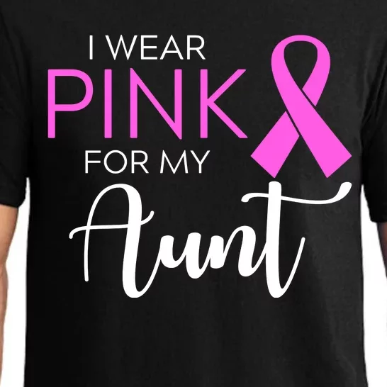 I Wear Pink For My Aunt Breast Cancer Awareness Pajama Set