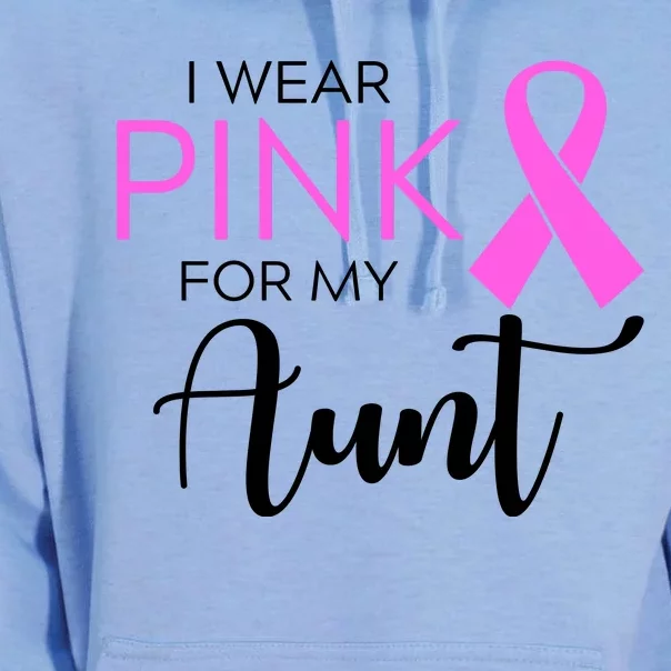 I Wear Pink For My Aunt Breast Cancer Awareness Unisex Surf Hoodie