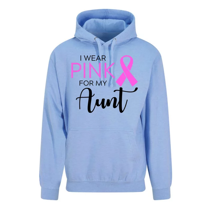 I Wear Pink For My Aunt Breast Cancer Awareness Unisex Surf Hoodie