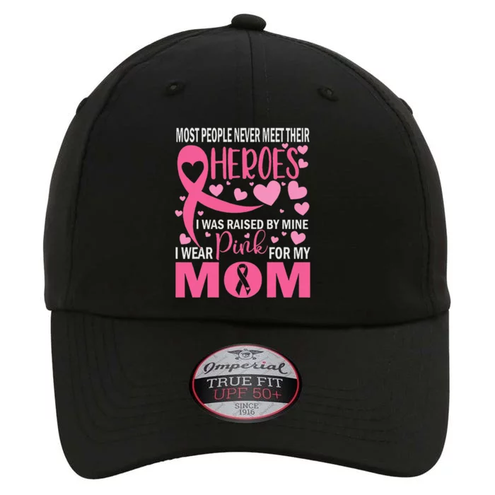 I Wear Pink For My Mom Breast Cancer Awareness Kids Support The Original Performance Cap