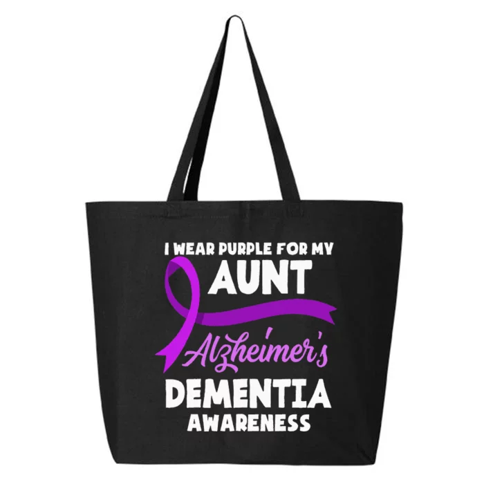 I Wear Purple For My Aunt Alzheimers Dementia Awareness 25L Jumbo Tote