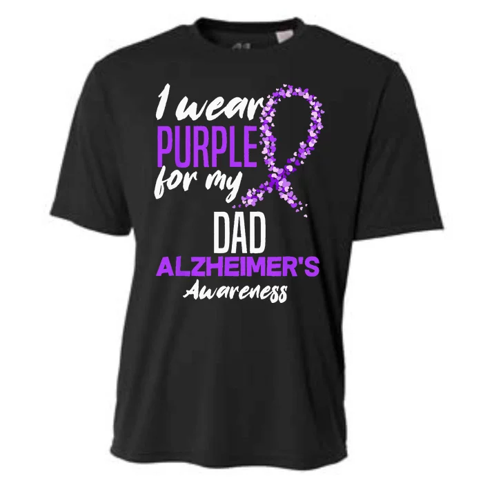 I Wear Purple For My Dad Dementia Alzheimers Awareness Cooling Performance Crew T-Shirt